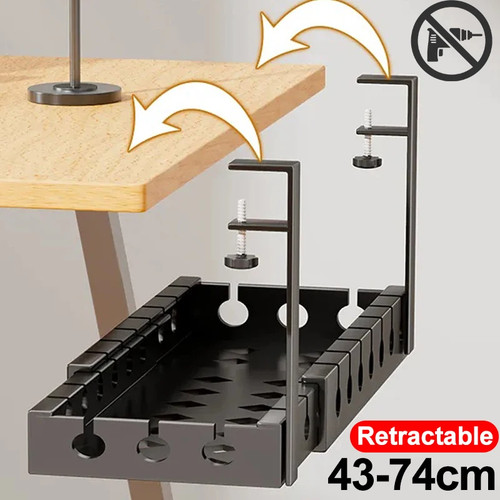 Drill under desk - under, cable