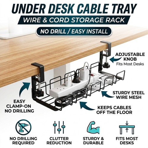 Under desk cable management - under,