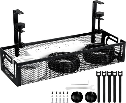 Black metal under desk - metal,