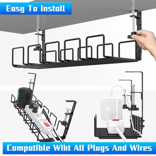 Under desk cable tray - desk,
