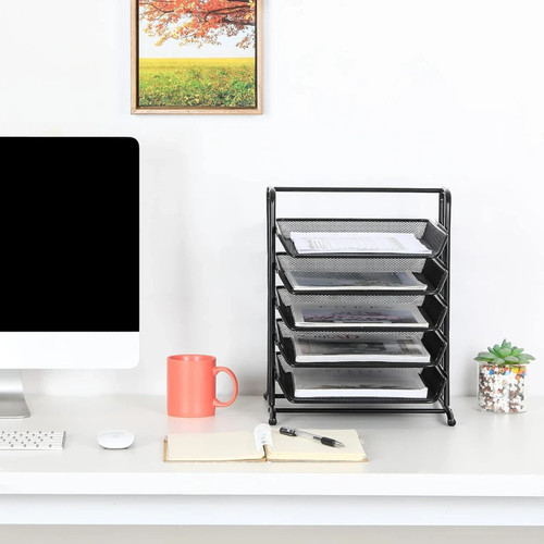 Tier desk organizer - desk, metal